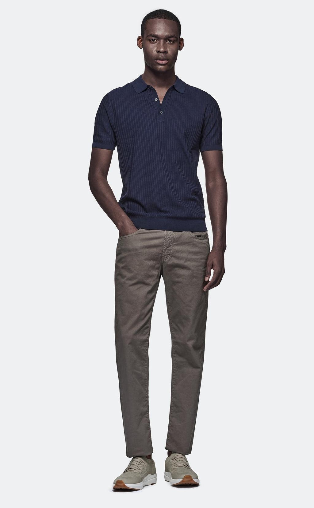 Femficksbyxor i gabardin