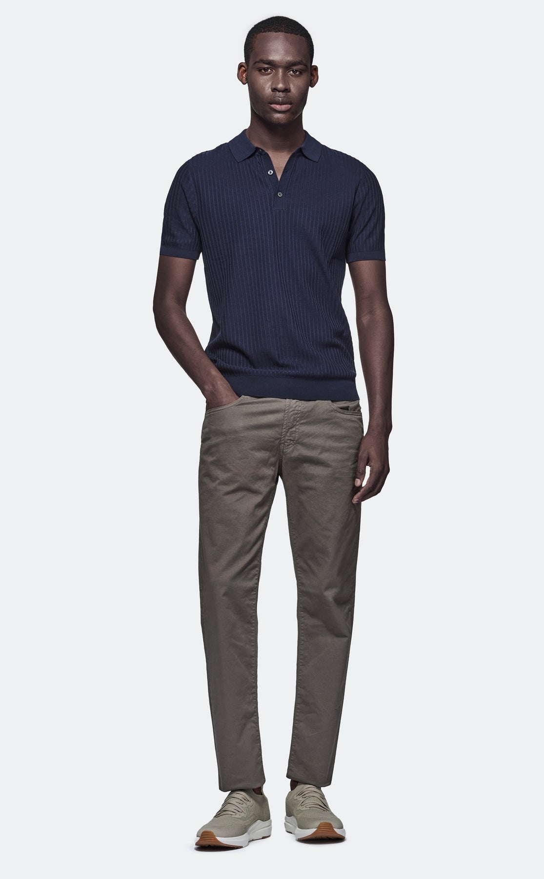 Femficksbyxor i gabardin