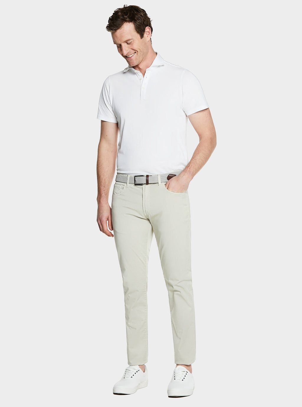 Femficksbyxor i gabardin