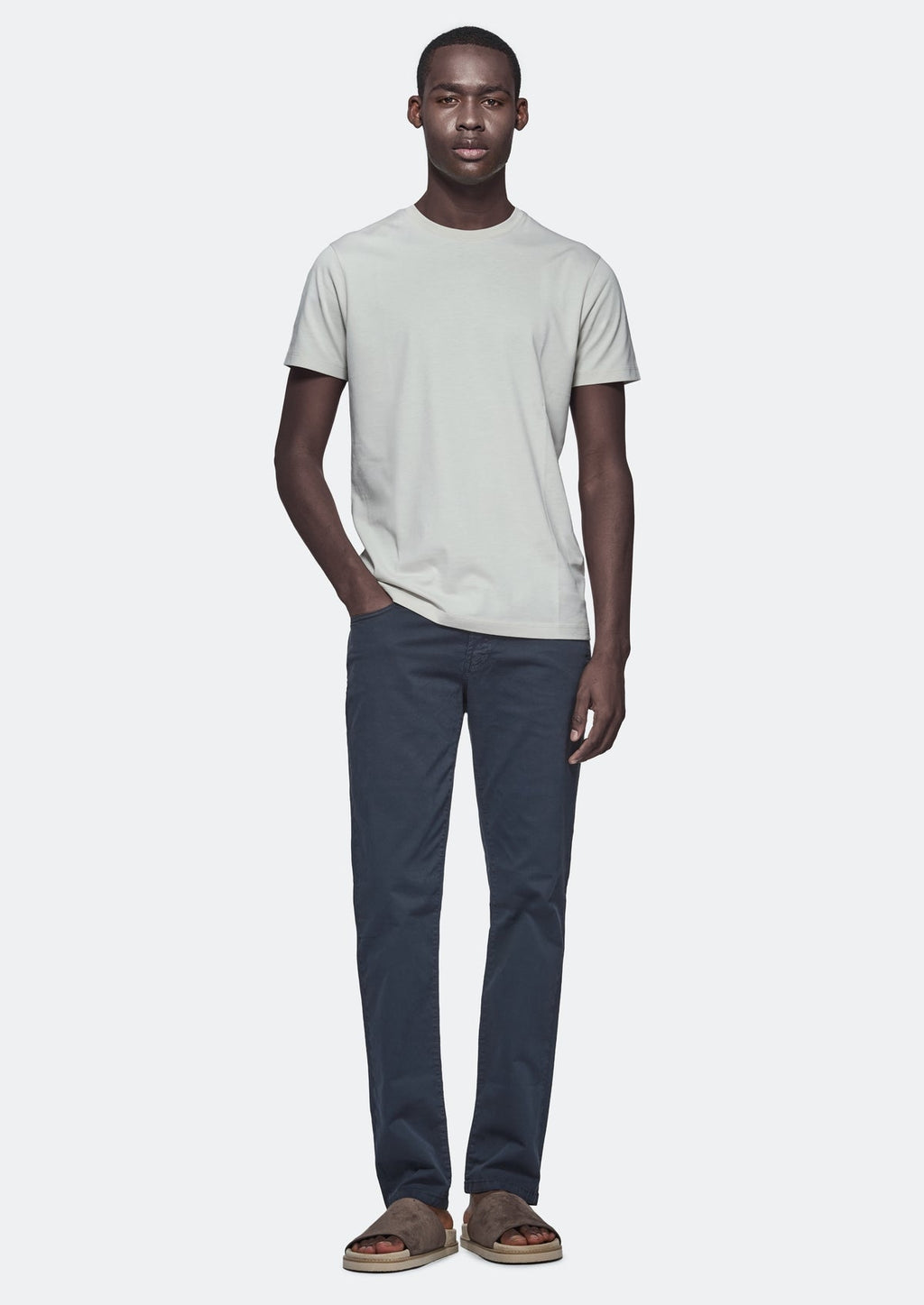 Femficksbyxor i gabardin