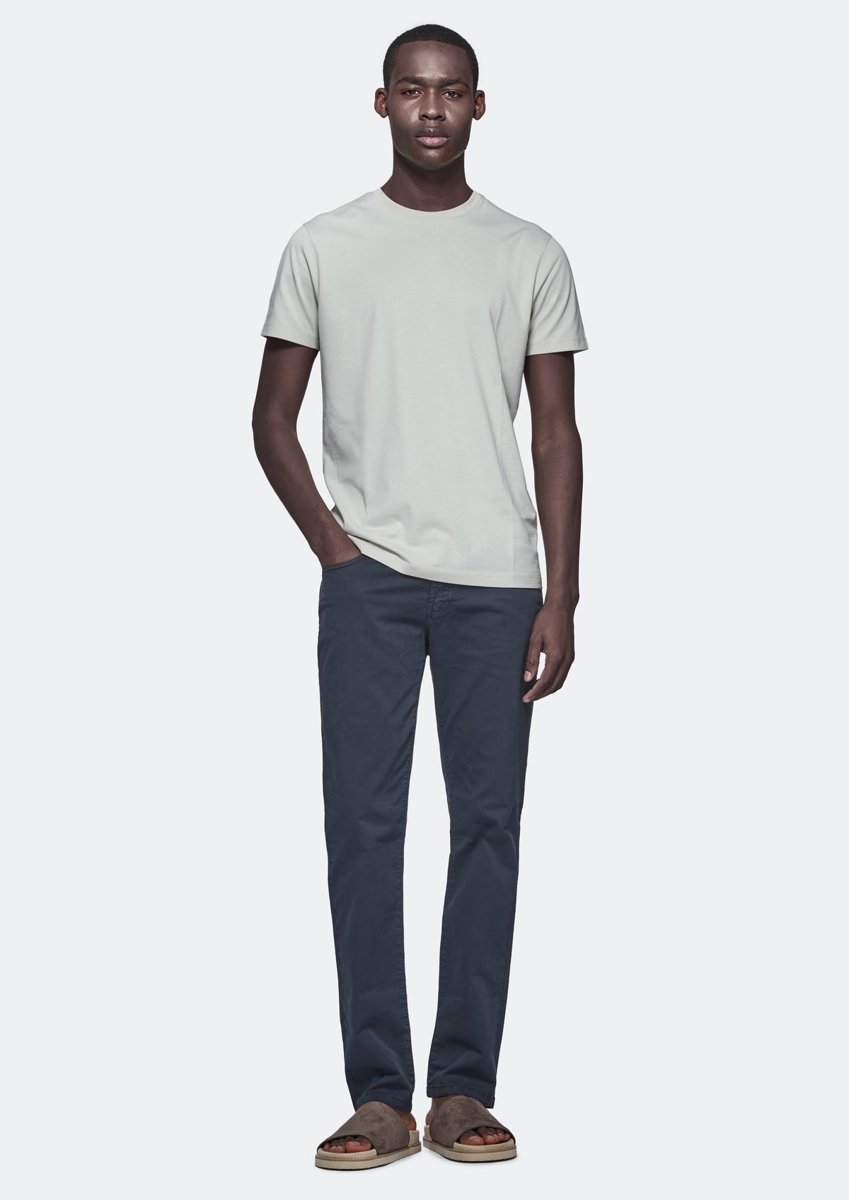 Femficksbyxor i gabardin