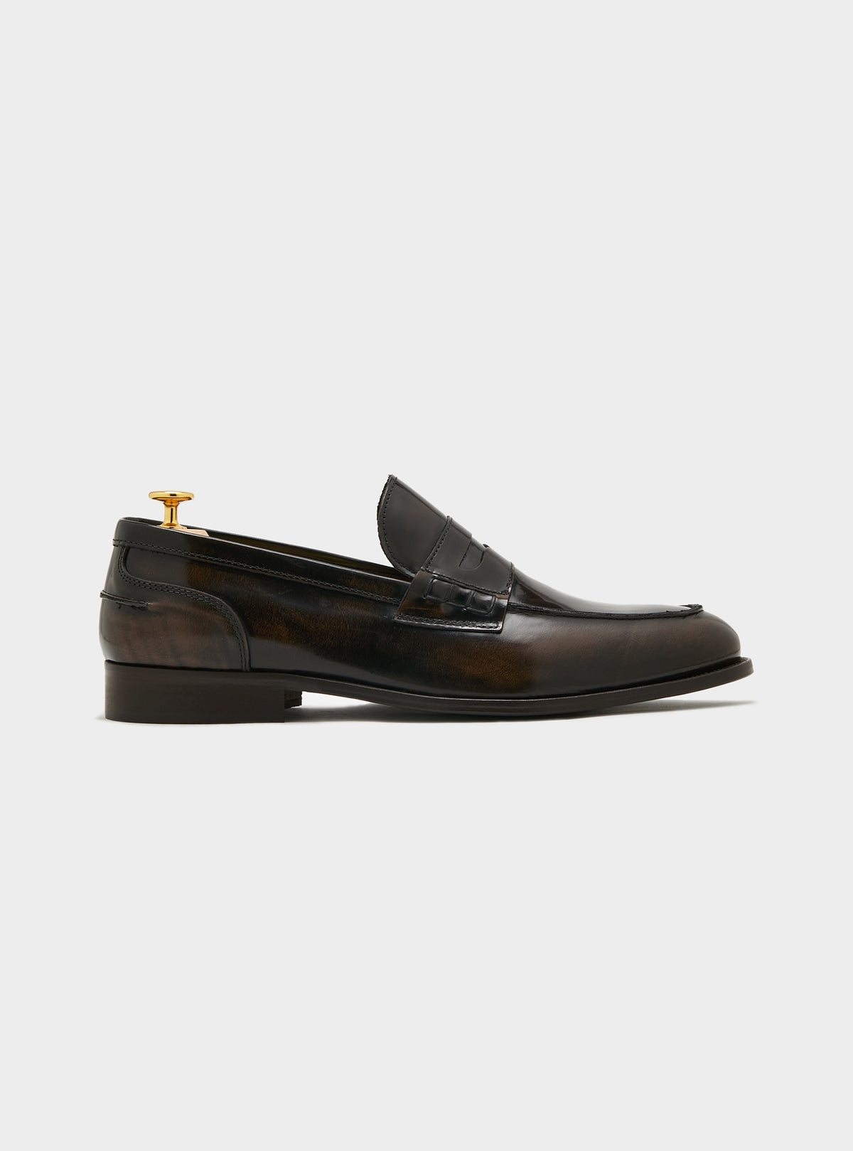 Penny Loafers i Italienskt Läder – Mörkbrun