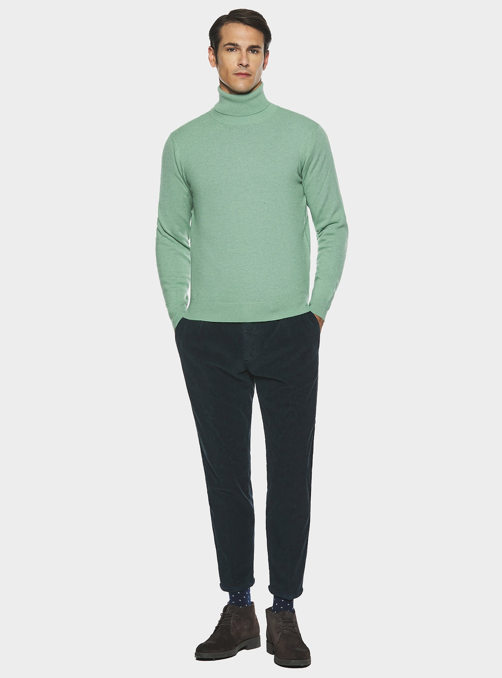 Polotröja i ull och cashmere