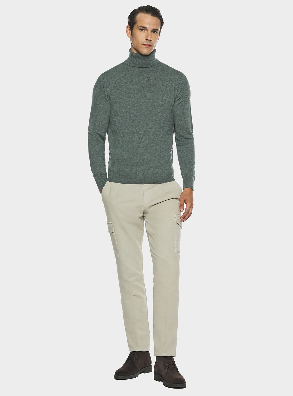 Polotröja i ull och cashmere