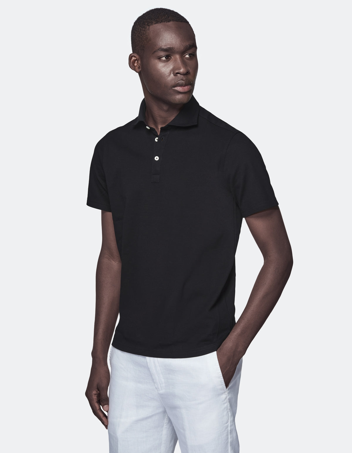 Polo manica corta in cotone piquet-0