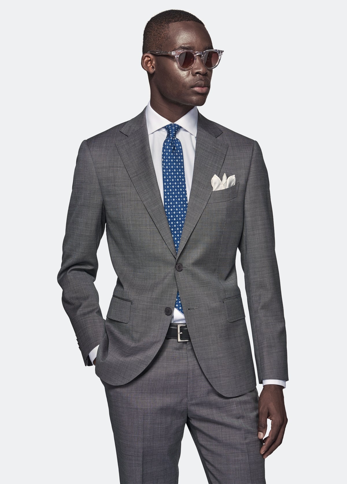 Ash Grey Kostym i 100 % Ull - Regular Fit
