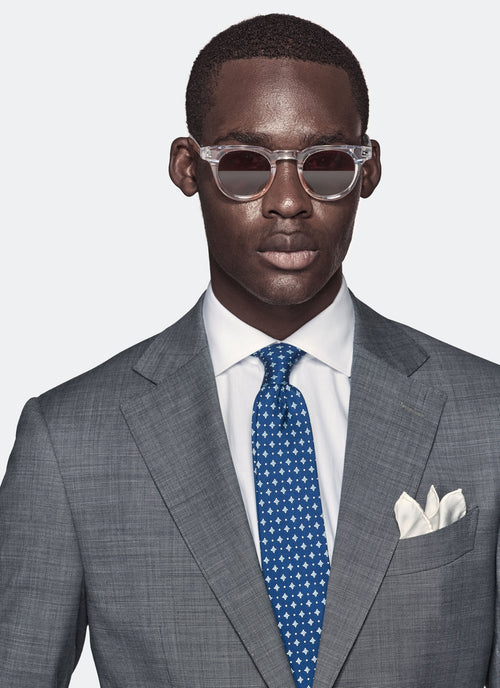 Ash Grey Kostym i 100 % Ull - Regular Fit