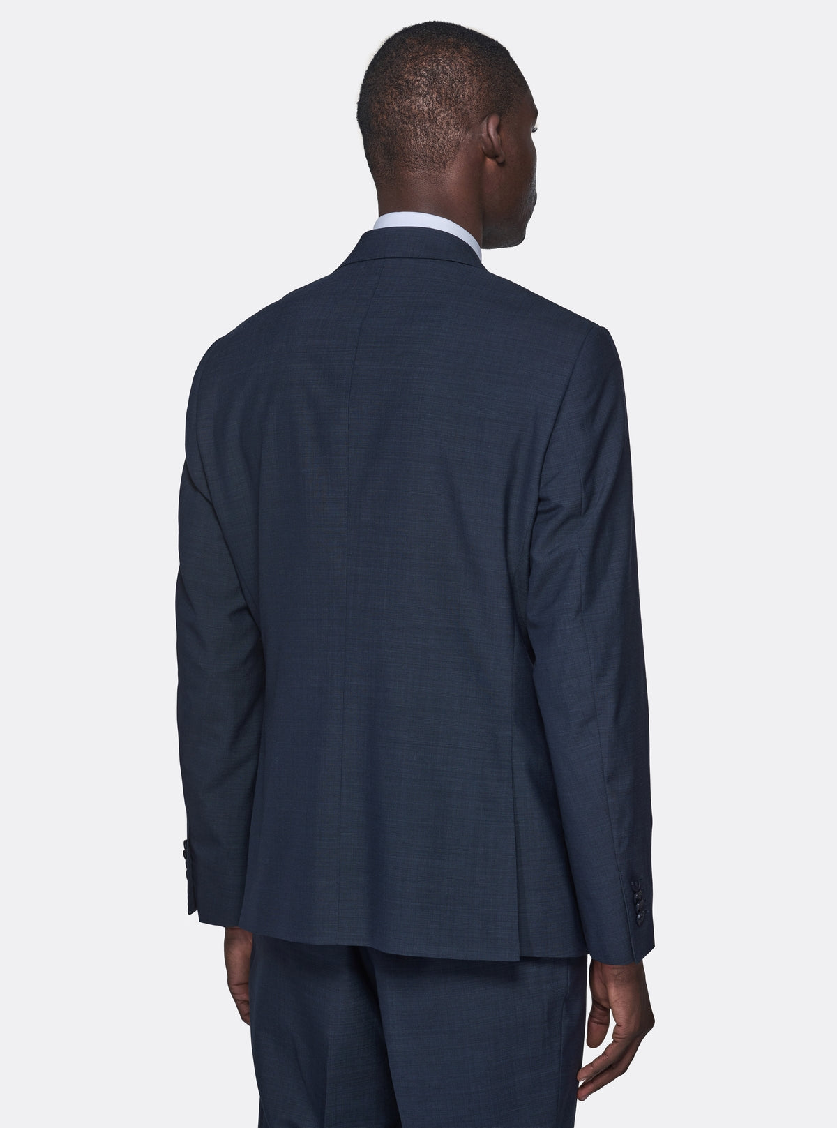 Navy Blue Kostym i 100 % Ull - Regular Fit