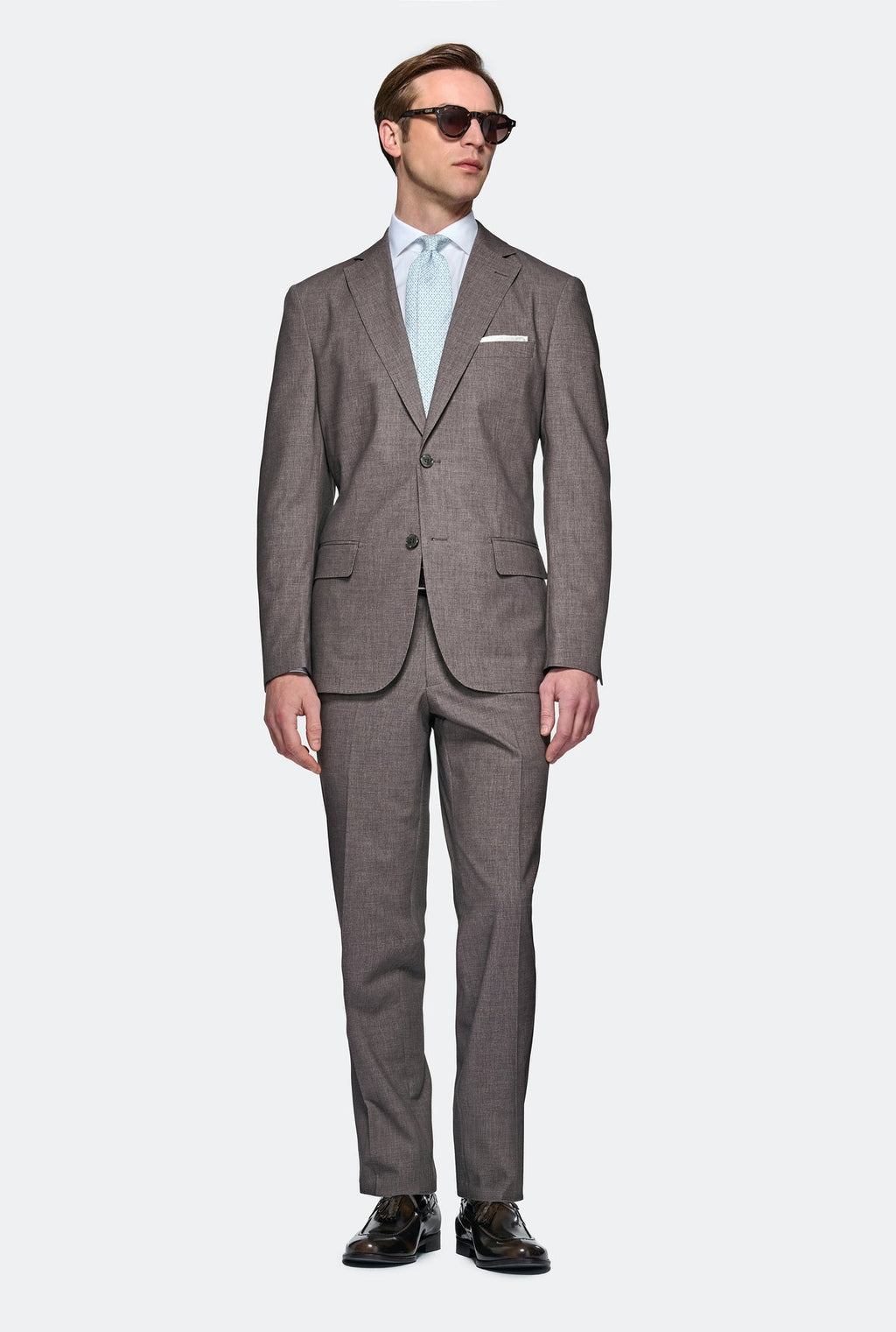 Tobacco Brown Kostym – Regular Fit