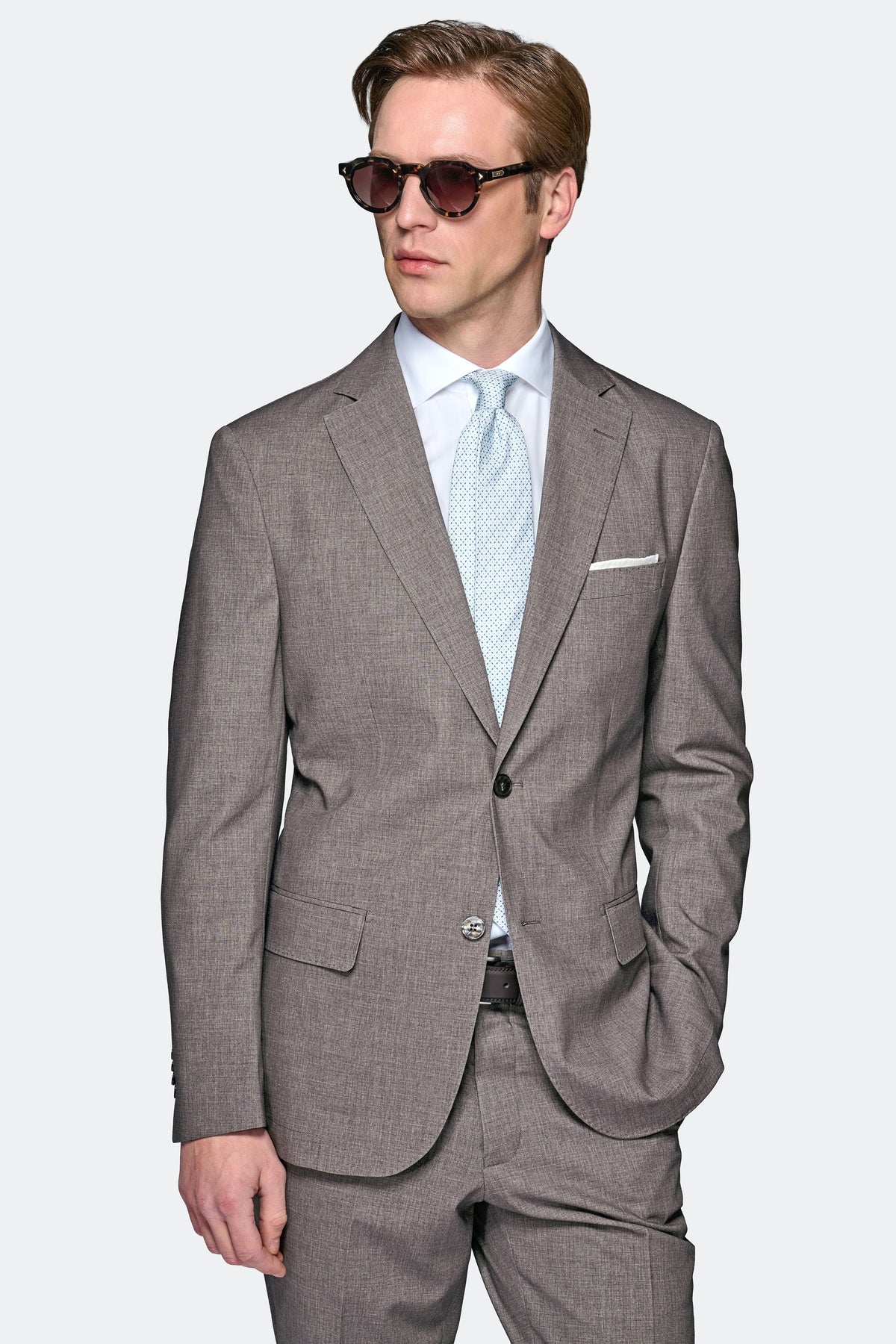Tobacco Brown Kostym – Regular Fit