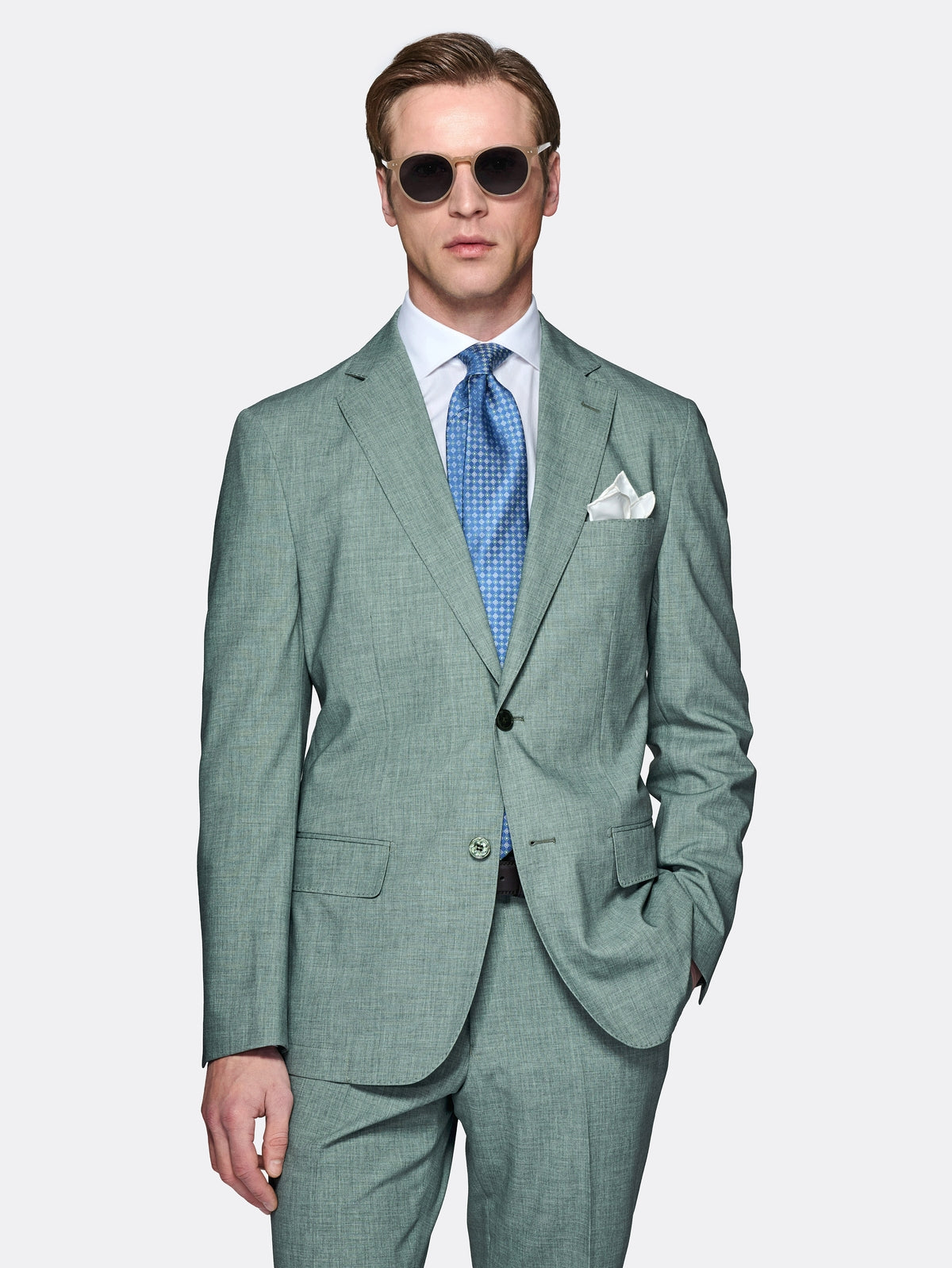 Olivgrön Kostym i Regular Fit