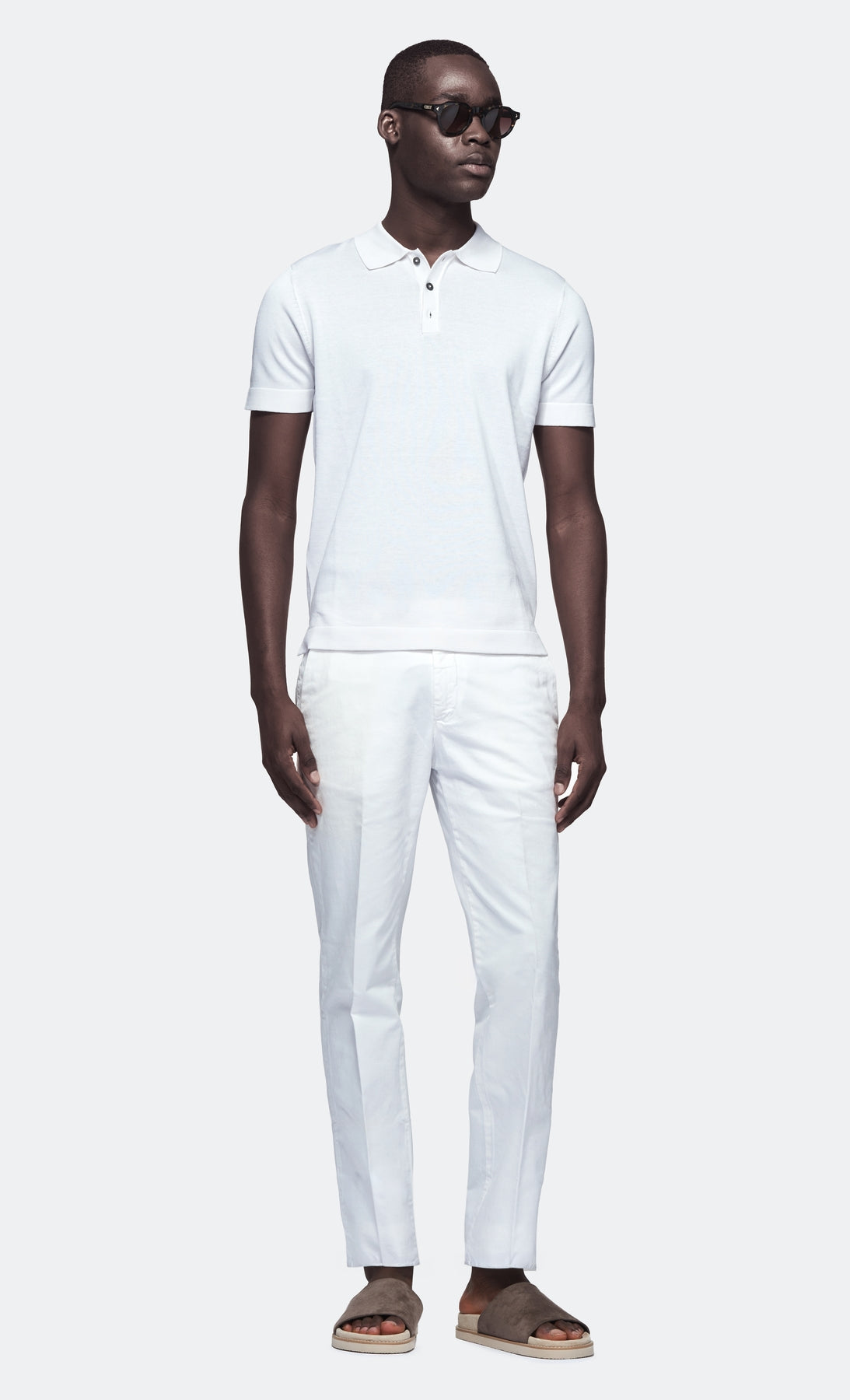 Polo in cotone e seta-2