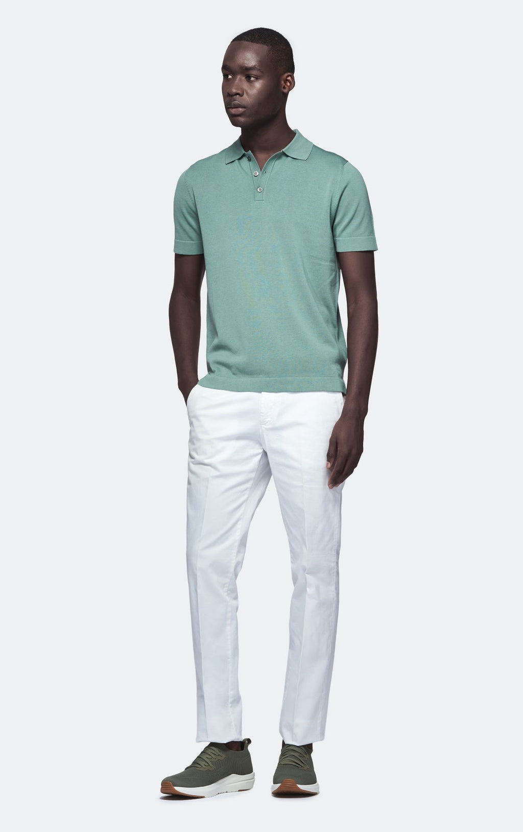 Polo in cotone e seta-2