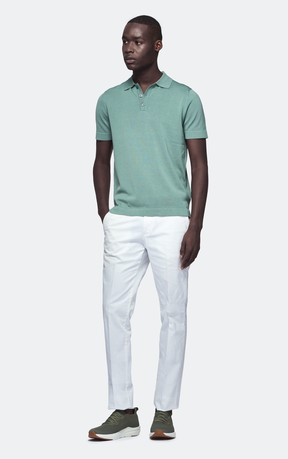 Polo in cotone e seta-2