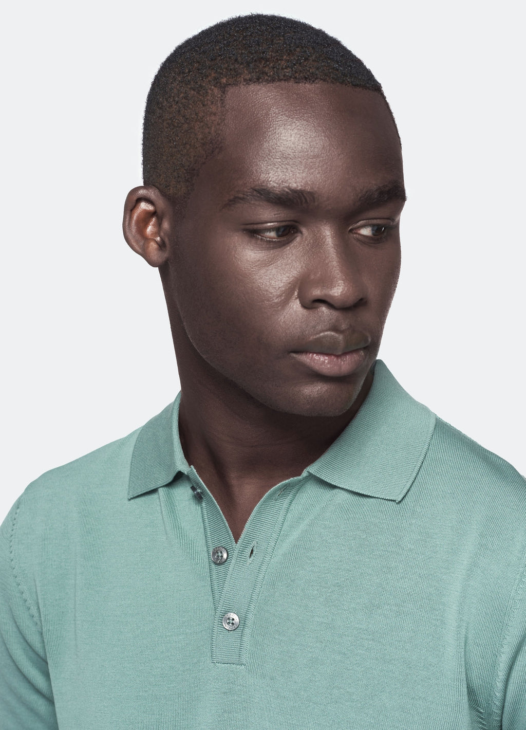 Polo in cotone e seta-1
