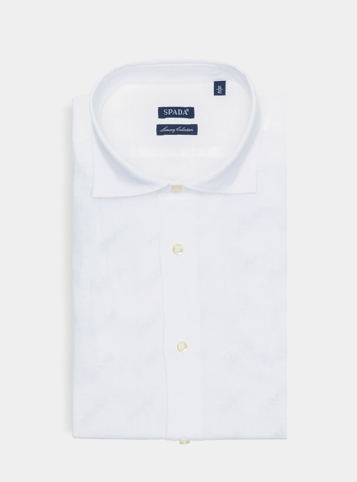 Camicia collo francese in lino e cotone-0