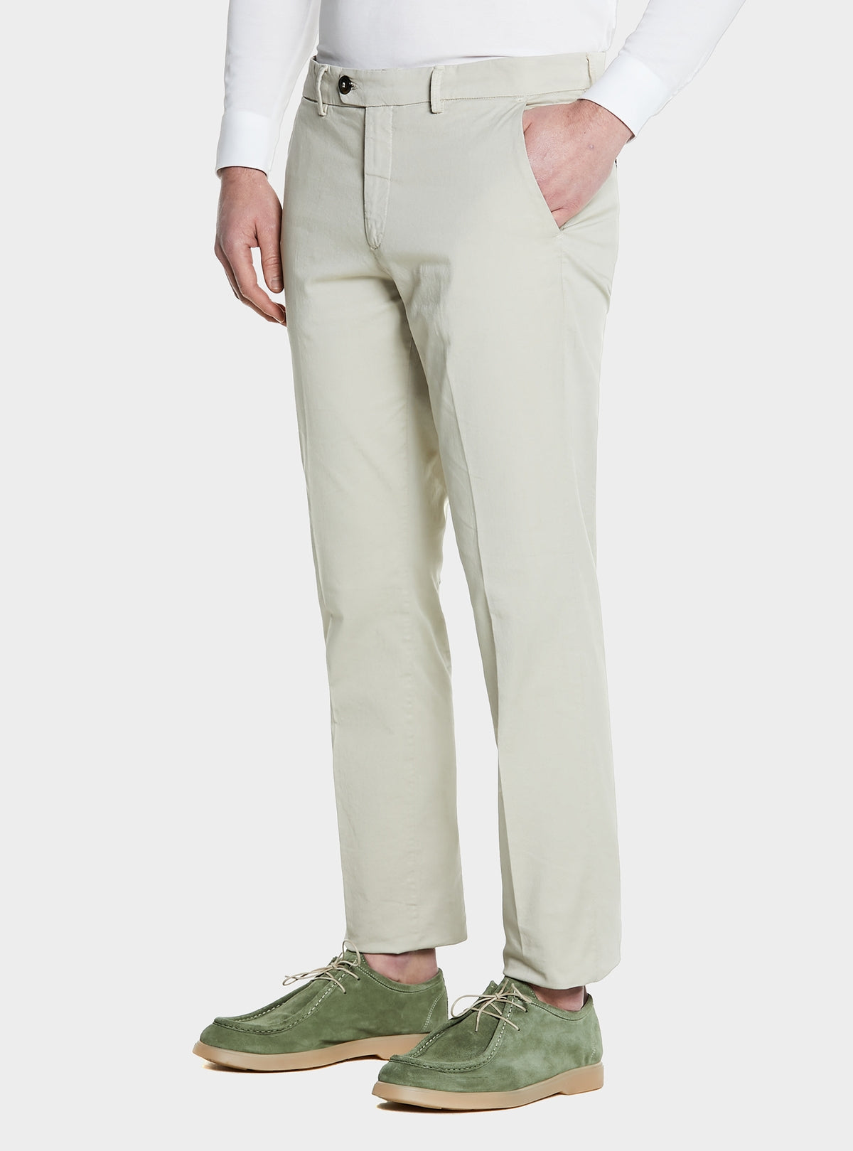 Chinos i gabardin