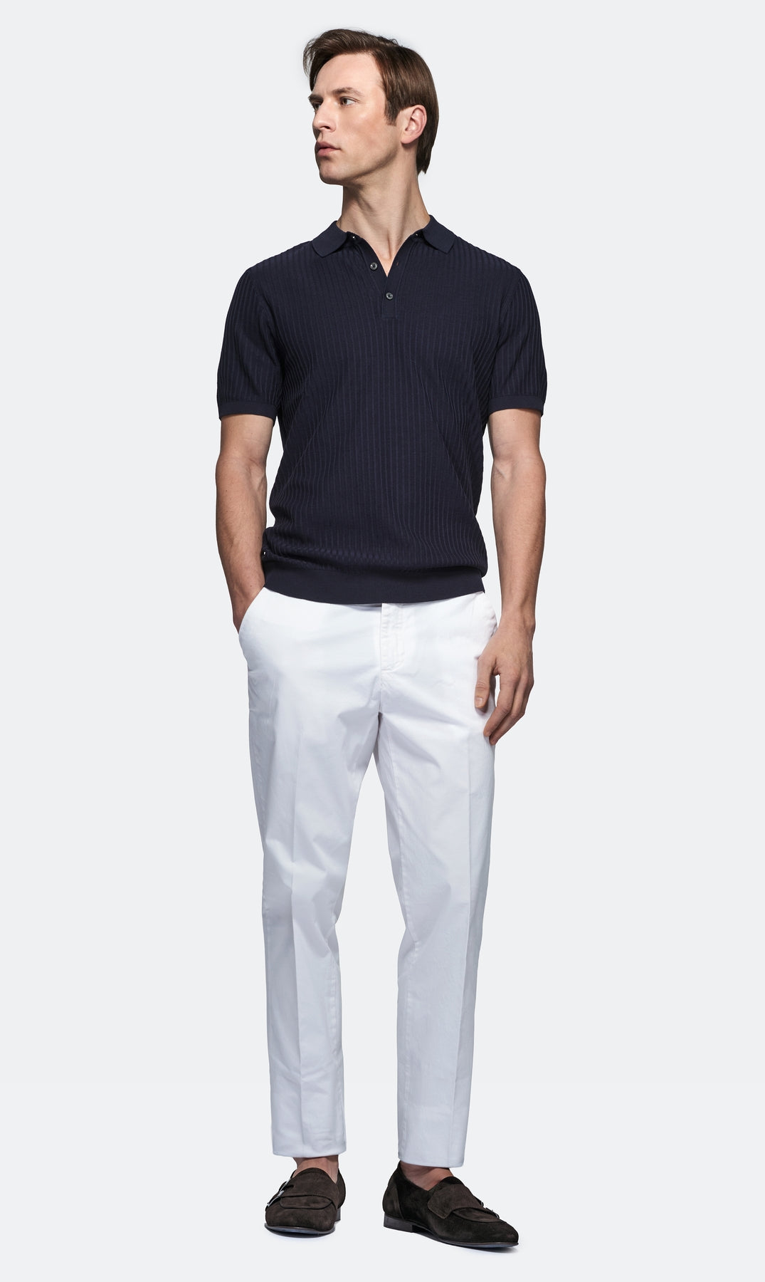 Chinos i gabardin