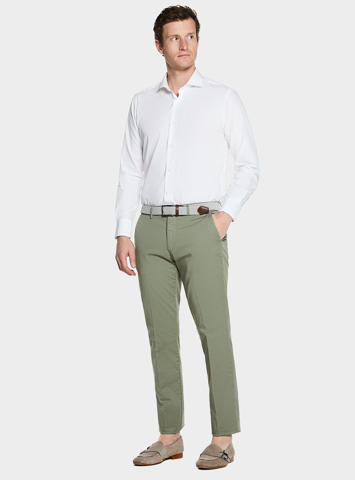 Chinos i gabardin