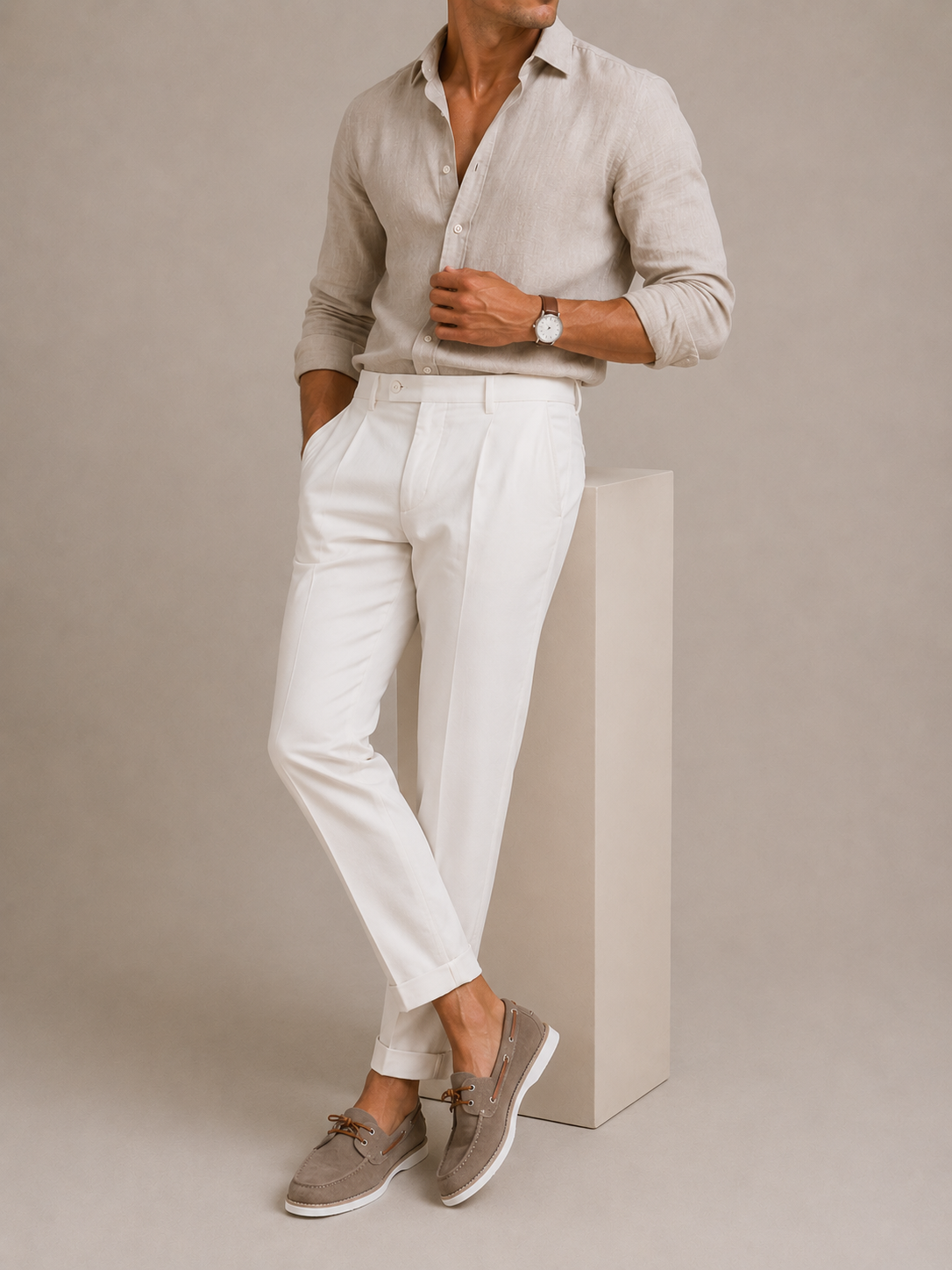 Mockaseglarskor – Taupe