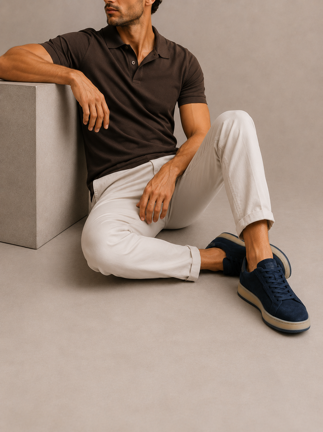 Mockasneakers – Mörkblå