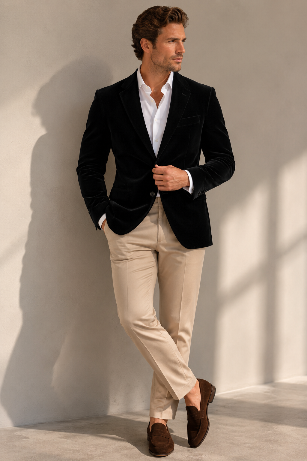 Svart Sammetsblazer